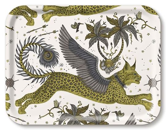 Bild von Emma J Shipley Lynx/gold Tray 43x33 - Jamida of Sweden