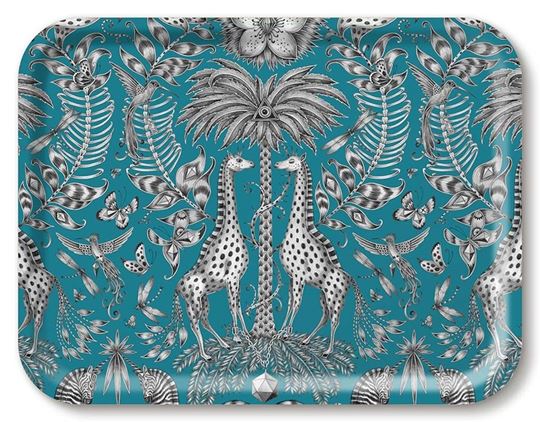 Bild von Emma J Shipley Kruger/turquoise Tray 43x33 - Jamida of Sweden