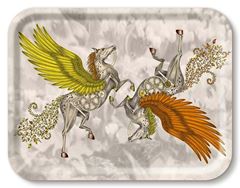 Bild von Emma J Shipley Pegasus/gold Tray 43x33 - Jamida of Sweden