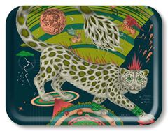 Bild von Emma J Shipley Snow Leopard/forest Tray 43x33 - Jamida of Sweden