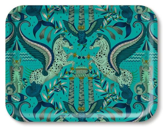 Bild von Emma J Shipley Odyssey / peacock Tray 43x33 - Jamida of Sweden