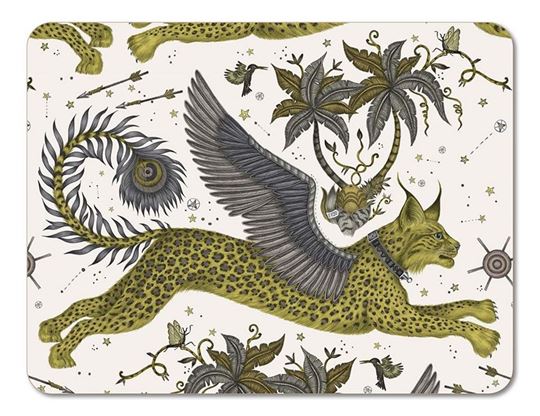 Bild von Emma J Shipley Lynx/gold Tablemat 38x29 - Jamida of Sweden