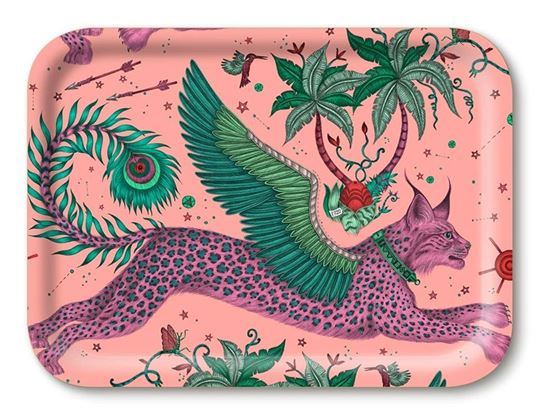 Bild von Emma J Shipley Lynx/pink Tray 27x20 - Jamida of Sweden