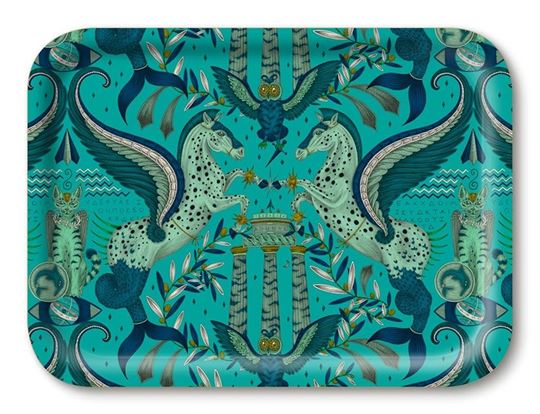 Bild von Emma J Shipley Odyssey / peacock Tray 27x20 - Jamida of Sweden