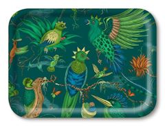 Bild von Emma J Shipley Quetzal/teal Tray 27x20 - Jamida of Sweden