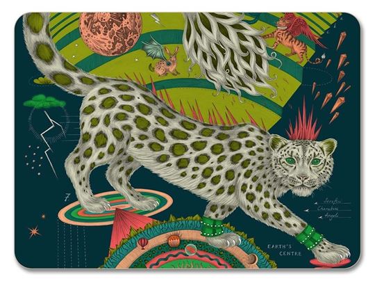 Bild von Emma J Shipley Snow Leopard/forest Placemat 29x21 - Jamida of Sweden