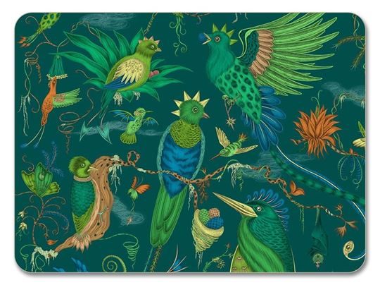 Bild von Emma J Shipley Quetzal/teal Placemat 29x21 - Jamida of Sweden