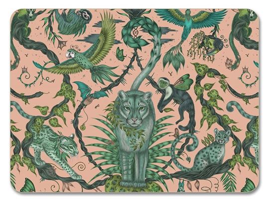 Bild von Emma J Shipley Bosque Dreams/Pink/Green Placemat 29x21 - Jamida of Sweden