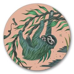 Bild von Emma J Shipley Bosque Dreams/Pink/Green Coaster Ø10 - Jamida of Sweden