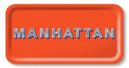 Bild von Asta Barrington Manhattan / orange  Tray 43x22cm - Jamida of Sweden