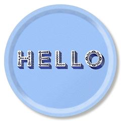 Bild von Asta Barrington Hello / blue Tray Ø 39 - Jamida of Sweden