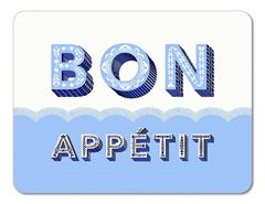 Bild von Asta Barrington Bon Appétit/blue Tablemat 38x29 - Jamida of Sweden