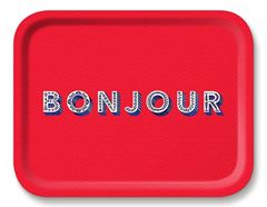 Bild von Asta Barrington Bonjour/red Tray 36x28cm - Jamida of Sweden