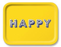 Bild von Asta Barrington Happy/yellow Tray 36x28cm - Jamida of Sweden