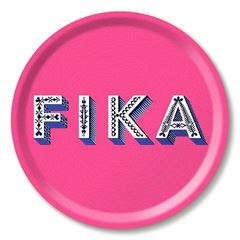 Bild von Asta Barrington Fika/bright pink Tray Ø 31 - Jamida of Sweden