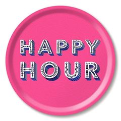 Bild von Asta Barrington Happy Hour / bright pink Tray Ø 31 - Jamida of Sweden