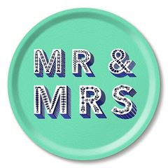 Bild von Asta Barrington Mr & Mrs / seafoam Tray Ø 31 - Jamida of Sweden