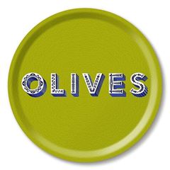 Bild von Asta Barrington Olives / olive green Tray Ø 31 - Jamida of Sweden