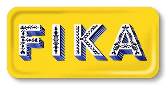 Bild von Asta Barrington Fika/yellow Tray 32x15 - Jamida of Sweden