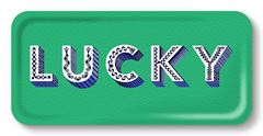 Bild von Asta Barrington Lucky / green Tray 32x15 - Jamida of Sweden