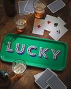 Bild von Asta Barrington Lucky / green Tray 32x15 - Jamida of Sweden