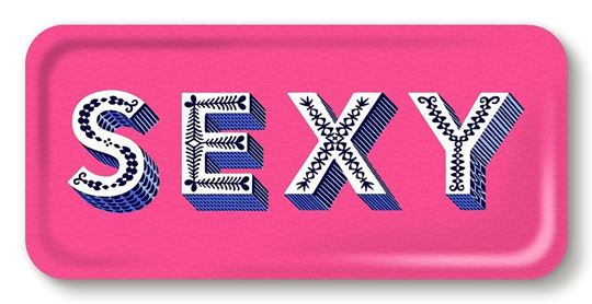 Bild von Asta Barrington Sexy / bright pink Tray 32x15 - Jamida of Sweden