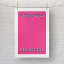 Bild von Asta Barrington Prosecco / bright pink  Tea Towel 70 x 50cm - Jamida of Sweden