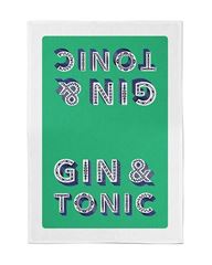 Bild von Asta Barrington Gin & Tonic Green Tea Towel 70 x 50cm - Jamida of Sweden