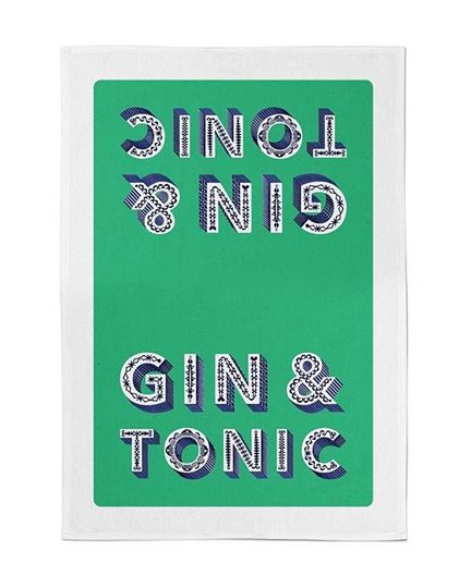 Bild von Asta Barrington Gin & Tonic Green Tea Towel 70 x 50cm - Jamida of Sweden