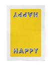 Bild von Asta Barrington Happy/yellow Tea Towel 70 x 50cm - Jamida of Sweden