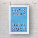 Bild von Asta Barrington Happy Hour / blue Tea Towel 70 x 50cm - Jamida of Sweden