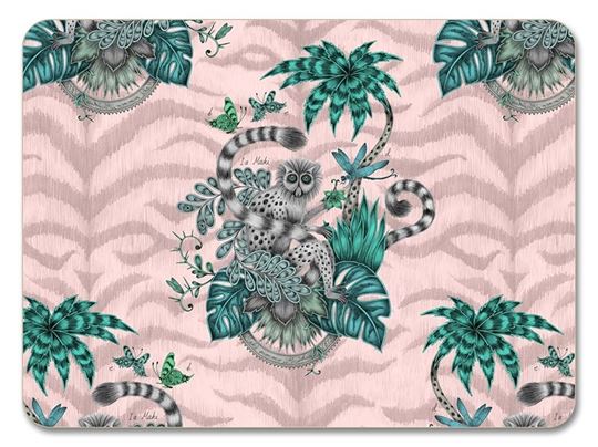 Bild von Emma J Shipley Lemur/pink Placemat 29x21 - Jamida of Sweden