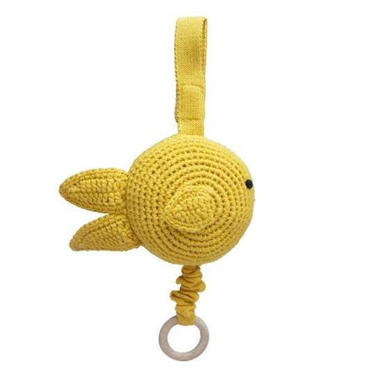 Bild von Crochet Music Box Fish Yellow , VE-3