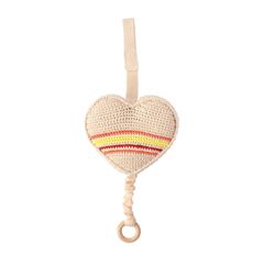 Bild von Crochet Music Box Heart Ecru, VE-3