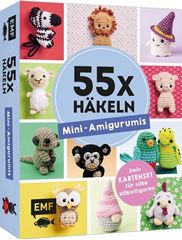 Bild von 55 x häkeln – Mini-Amigurumis: Dein Kartenset von Wellensittich bis Wichtel