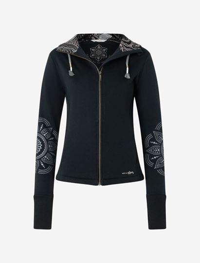 Bild von Sweatjacke Maui Nava in schwarz von The Spirit of OM