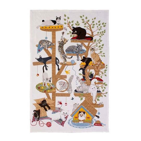 Bild von Moggie Mayhem Cotton Tea Towel - Ulster Weavers