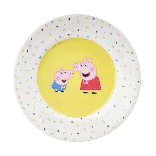 Bild von dessert plate peppa pig yellow, VE-6