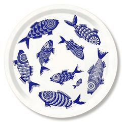 Bild von Asta Barrington Shoal of fish/white Tray Ø 39 - Jamida of Sweden