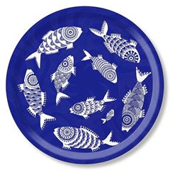 Bild von Asta Barrington Shoal of fish/Blue  Tray  Ø 39 - Jamida of Sweden