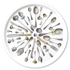 Bild von Michael Angove Cutlery/white Tray Ø 46 - Jamida of Sweden