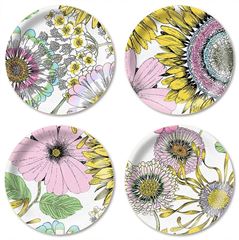 Bild von Michael Angove Sunflower/multi Coaster 4 pcs Ø 11 - Jamida of Sweden