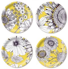 Bild von Michael Angove Sunflower/yellow Coaster 4 pcs Ø 11 - Jamida of Sweden