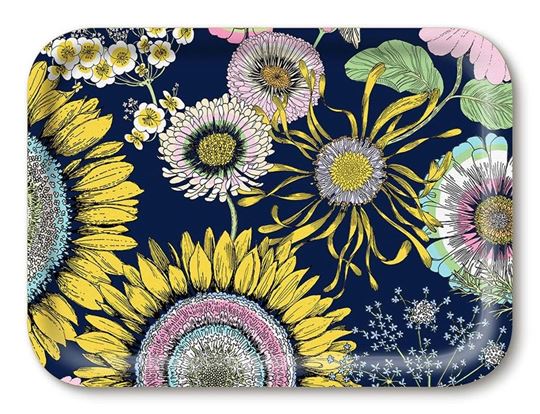 Bild von Michael Angove Sunflower/navy multi Tray 27x20 - Jamida of Sweden