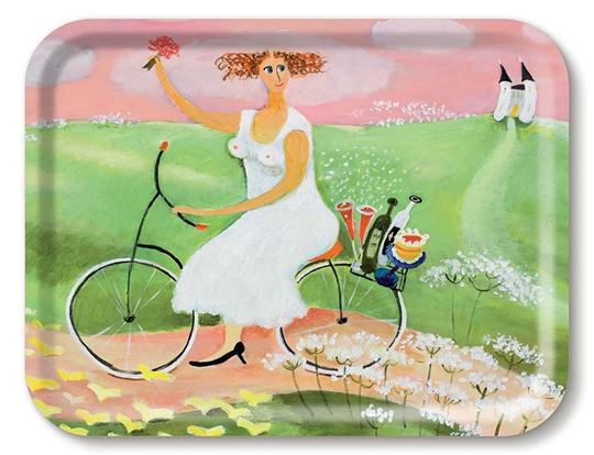 Bild von Bessie Johanson My day off Tray 43x33 - Jamida of Sweden