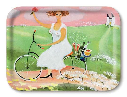 Bild von Bessie Johanson My day off Tray 27x20 - Jamida of Sweden