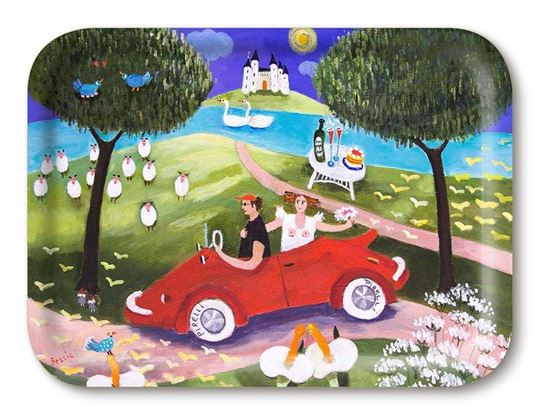 Bild von Bessie Johanson Happy day Tray 27x20 - Jamida of Sweden