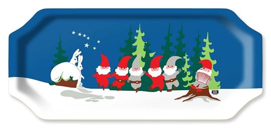 Bild von Jerry Roupe Santa with accordion Tray 50x22cm - Jamida of Sweden