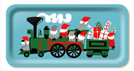 Bild von Jerry Roupe Santa train Tray 43x22cm - Jamida of Sweden