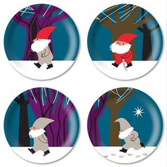 Bild von Jerry Roupe Santa Parade Coaster 4 pcs Ø 11 - Jamida of Sweden